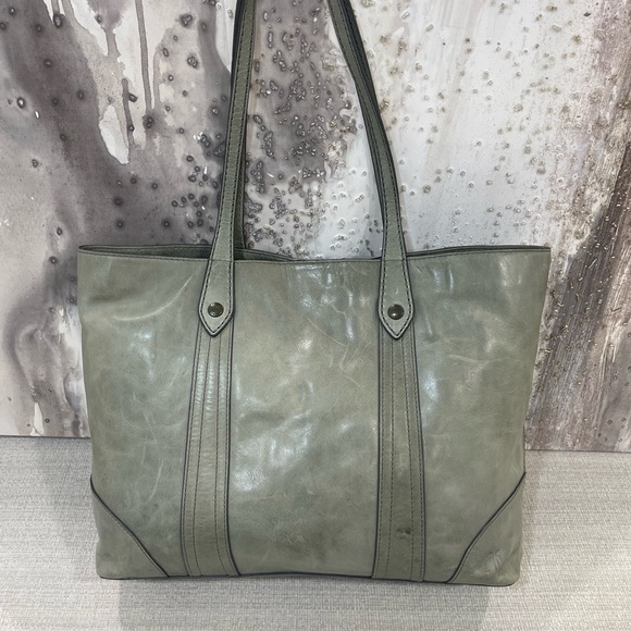 💚🩶Frye Melissa Shopper Bag Tote Carryall Shoulder Bag -FERN- $358 - Picture 11 of 15